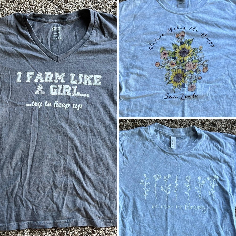 Farm Girl/Flower t-shirt bundle